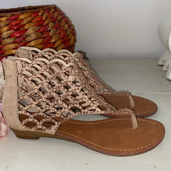 ZIGI SOHO Mela Sparkly Short Gladiator Sandals Size 6.5 - Picture 2 of 8